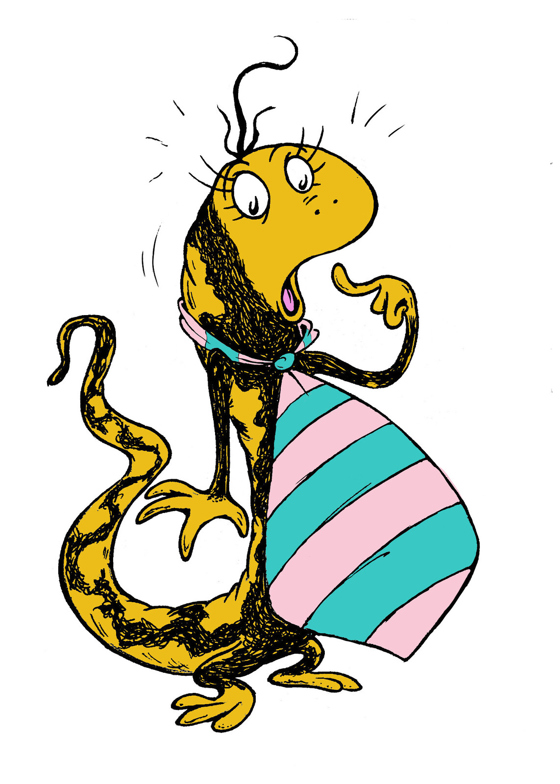 There's Fox In Socks, and then there's Barred Tiger Salamander In A Tie That's Too Wide Because No One Wears Them Like That Anymore. Catchy, right?