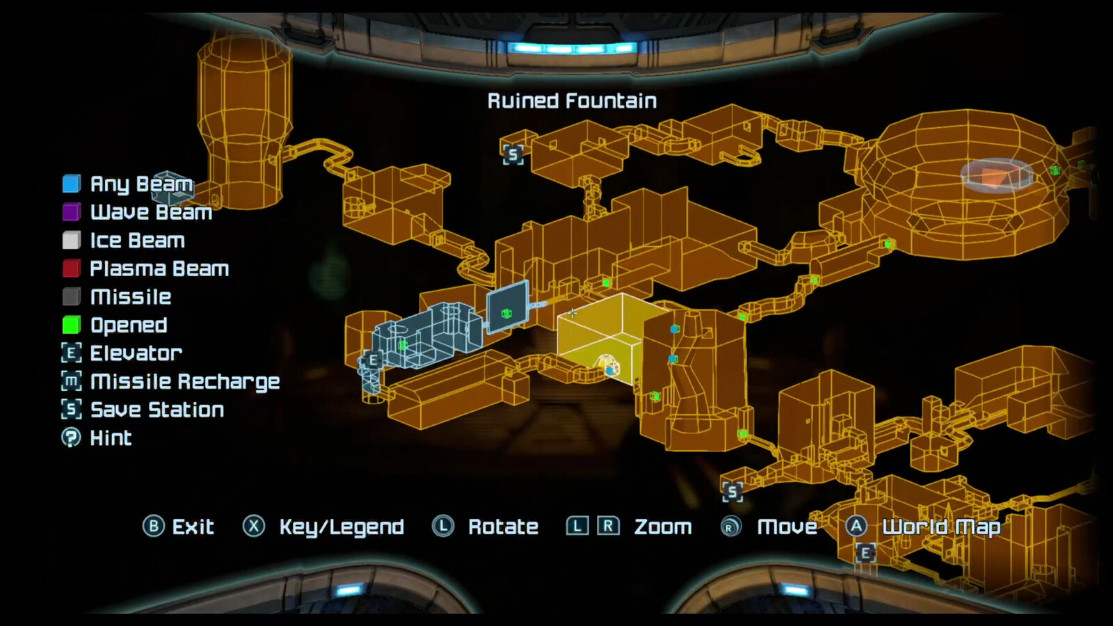 The updated map screen.