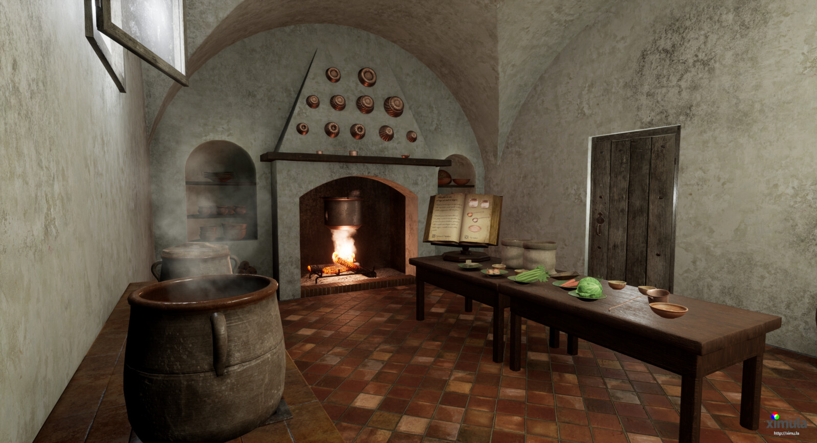 Kitchen and ingredients.