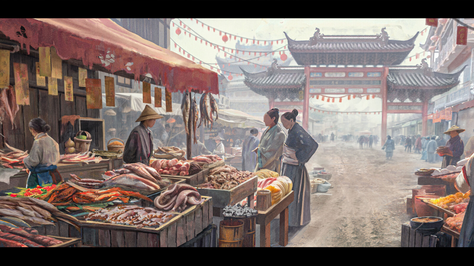 Environment concept - Market Scene