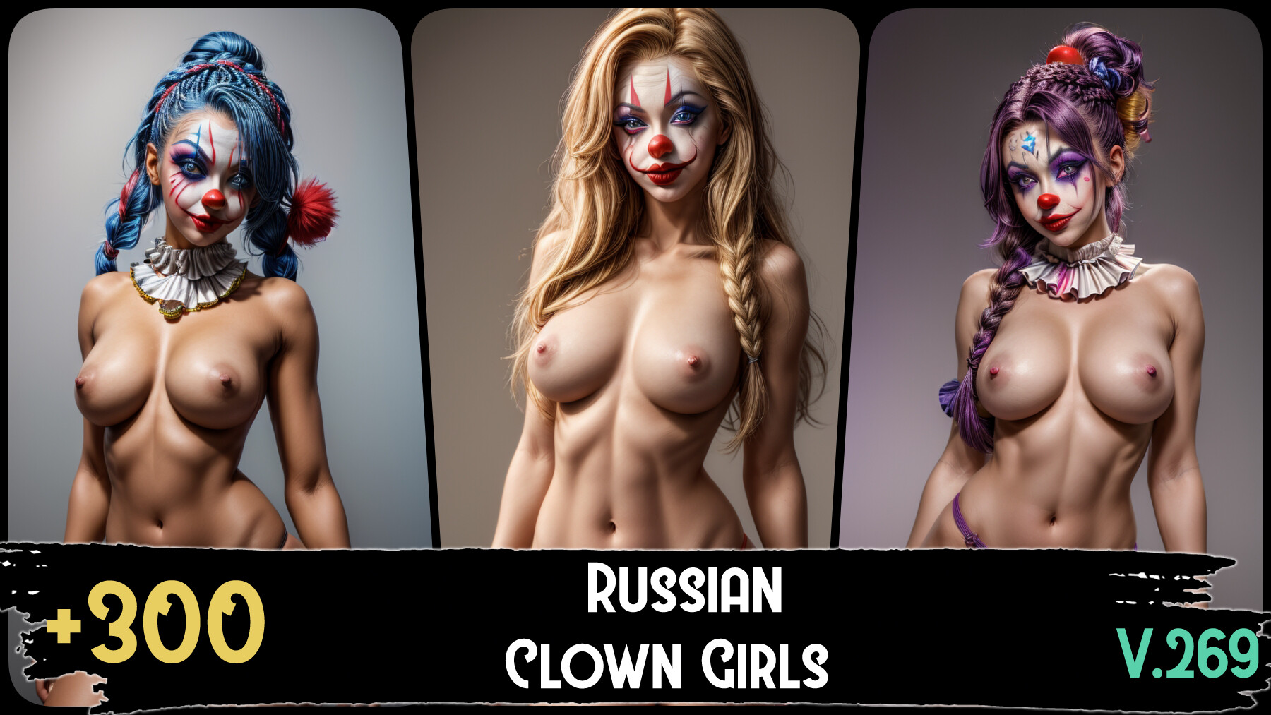 ArtStation - 320 Russian Clown Girls | 4K | Nude Women Vol.269