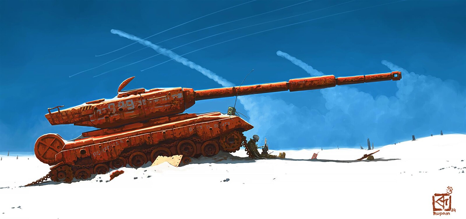 War Song : Strictly One Layer Painting