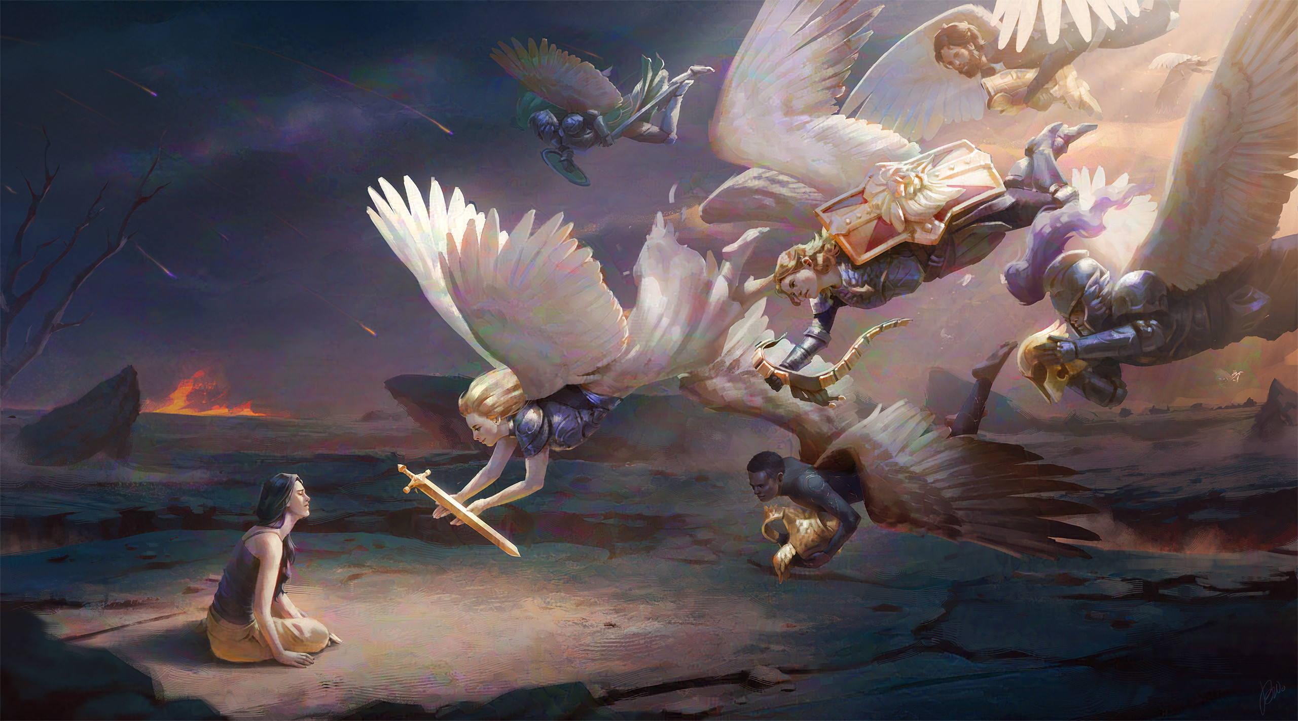 Main painting with the angels.