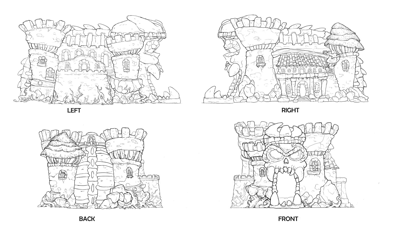CastleGrayskull_Linedrawing