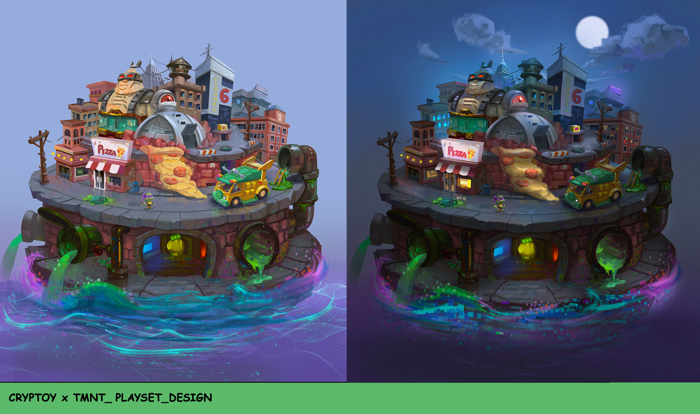 Cryptoys x TMNT_PlaysetDesign