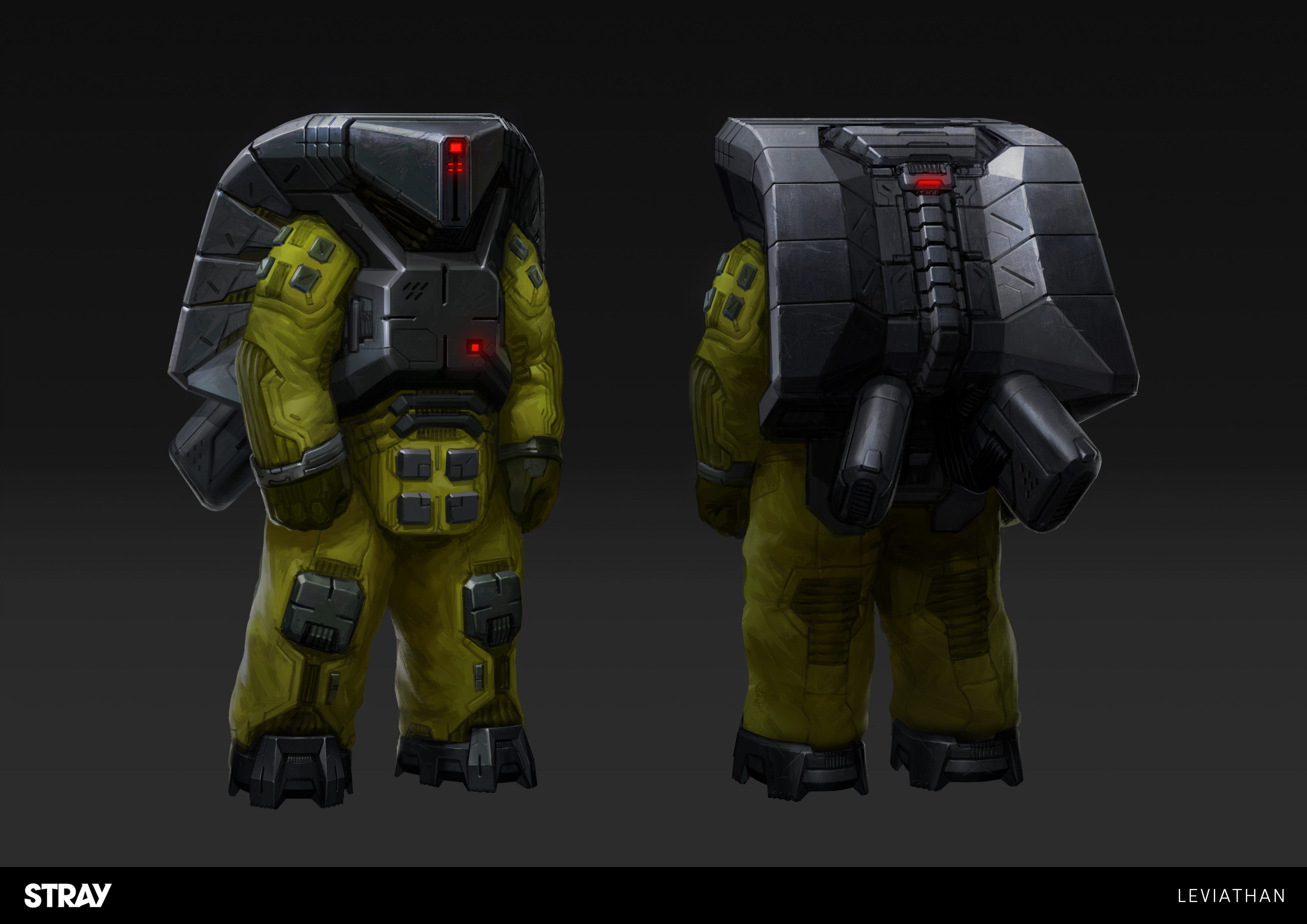 The workers suits provide heavy protection from the gravitational anomalies their tools create.