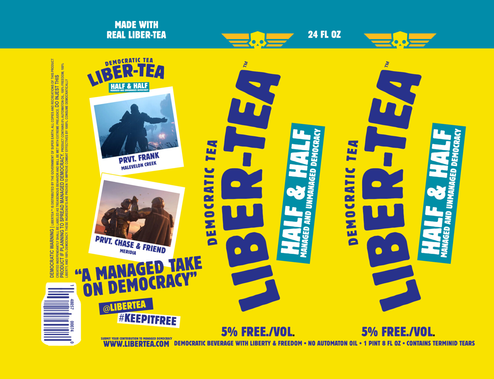 Liber-Tea : Parody Label Design