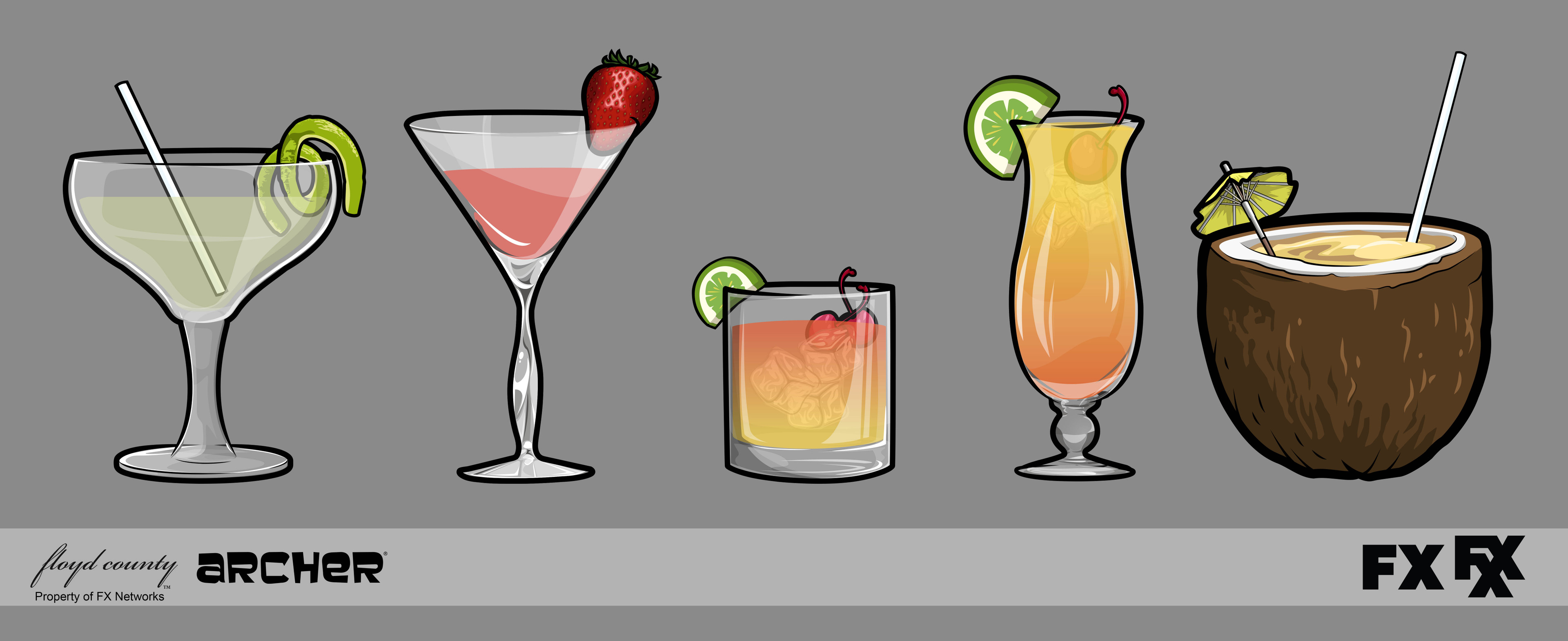 Resort drinks seen through all of Episode 6 and peppered through the rest of the season.