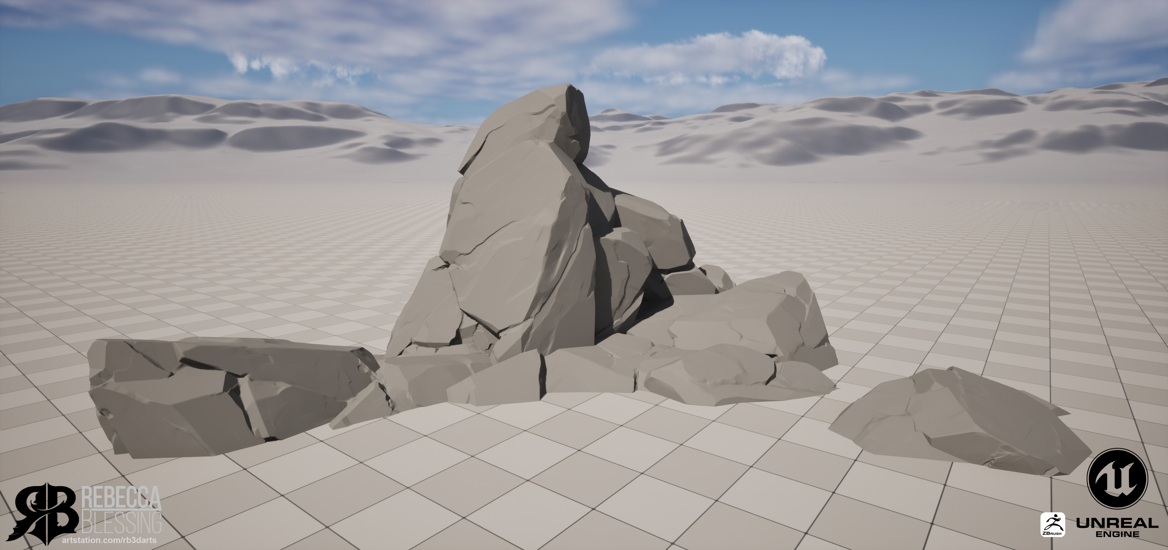 Rock Testing in UE5 with nanite enabled. 