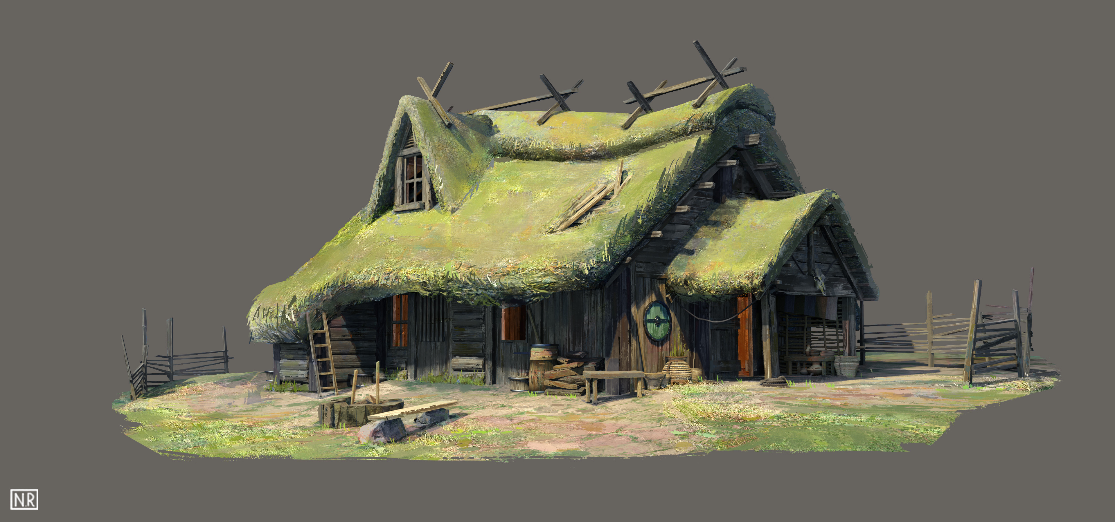 Medieval house  concept.