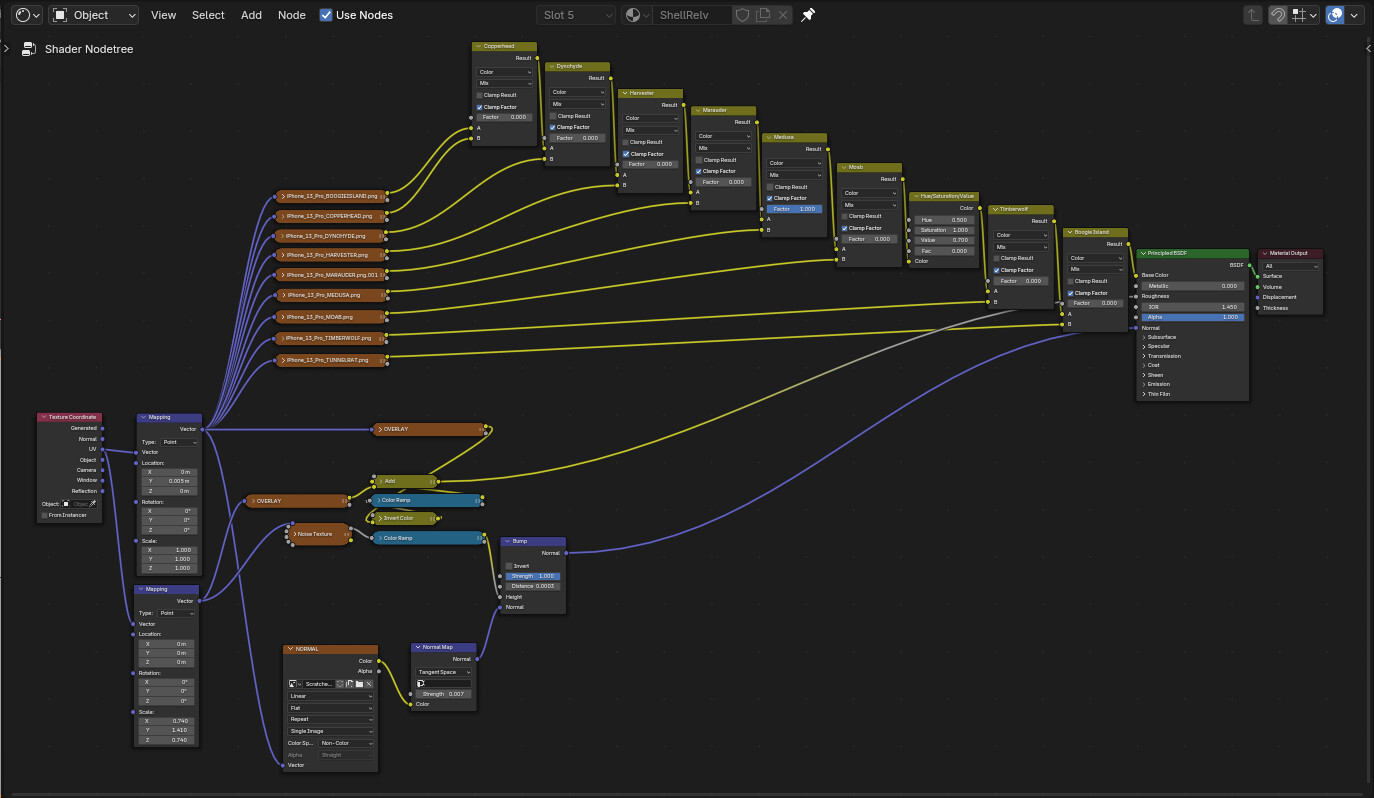 Material graph for swaping the Relv Camo textures between flips.
