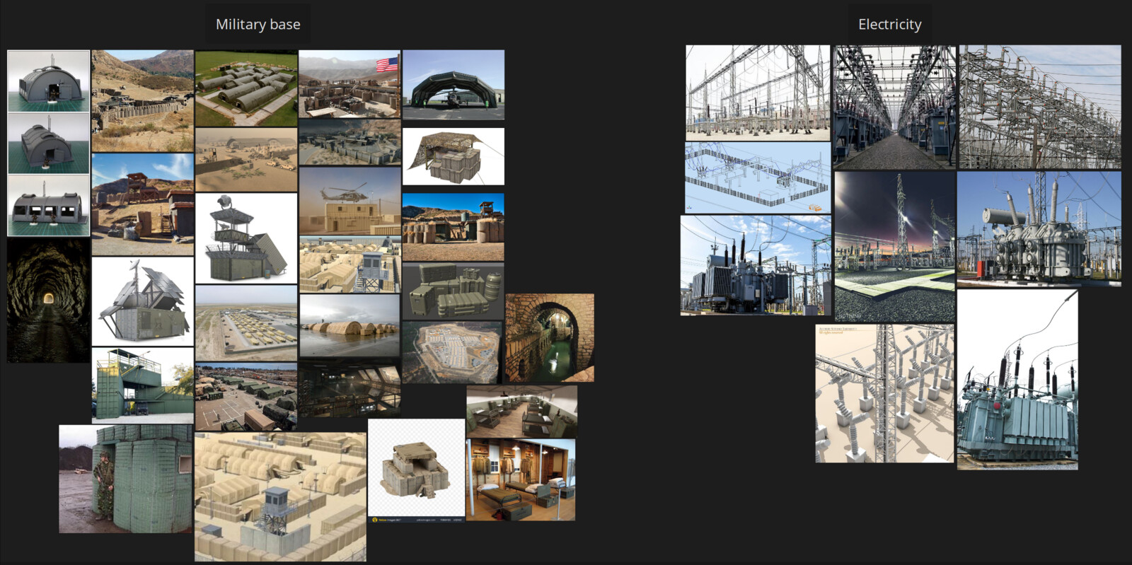 Link to LDD: https://docs.google.com/document/d/1BwiOAMc_zS6Y_-6zSiErfSl9CWoNiW6XMsn87Q5-ffY/edit?usp=sharing
I used different references (including references from Tom Clancy’s The Division) but mainly references to real military base architecture.