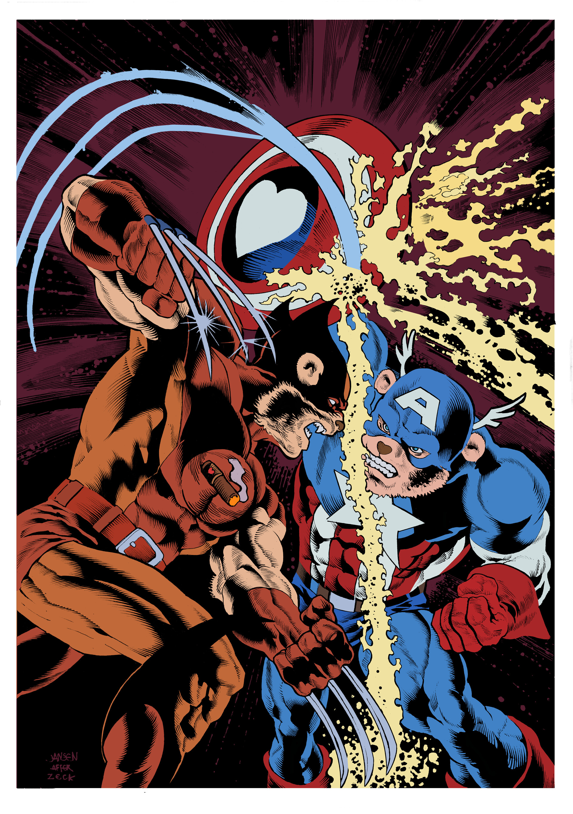 ArtStation Art is NOT mine Only FLAT COLORS Bears New Avengers
