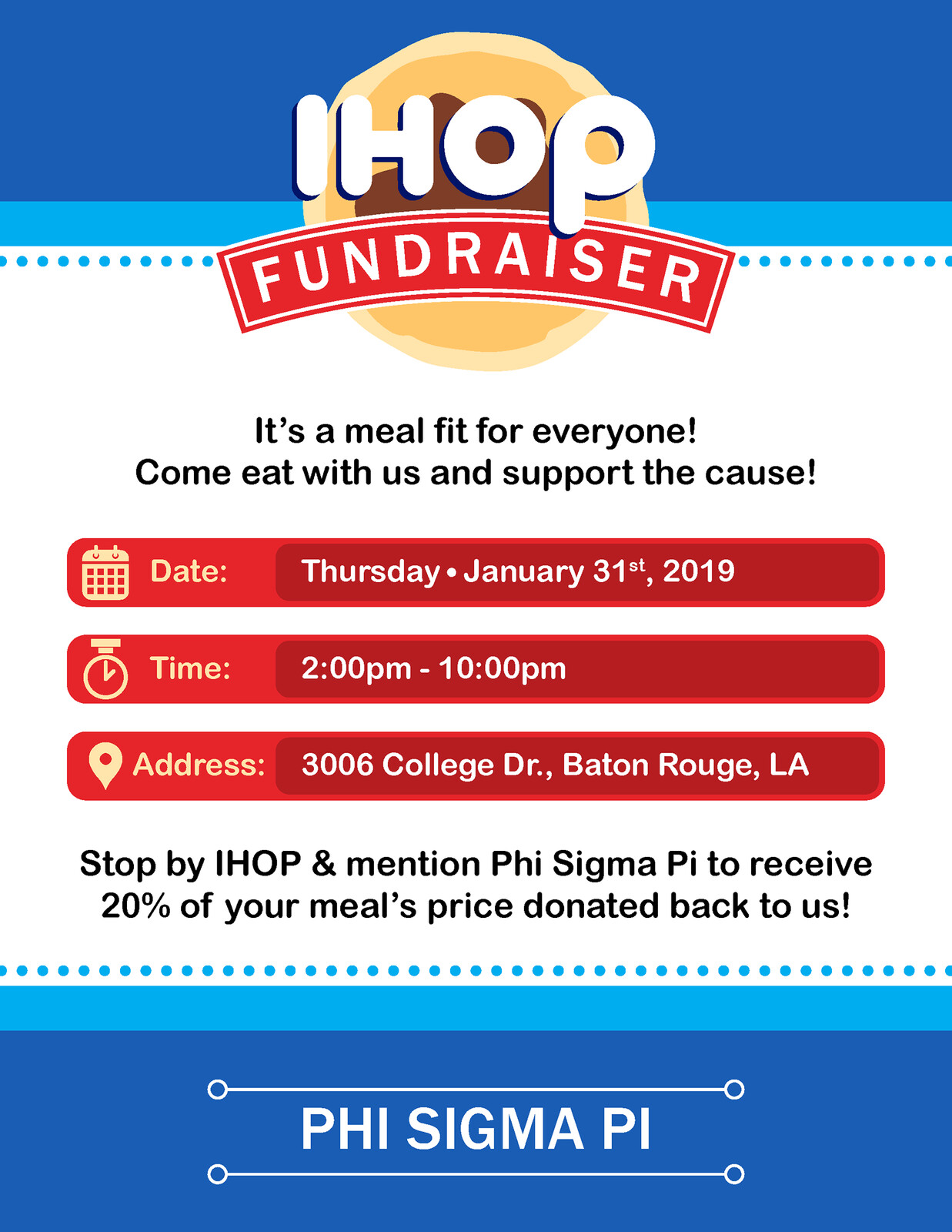 IHOP Fundraiser Flyer