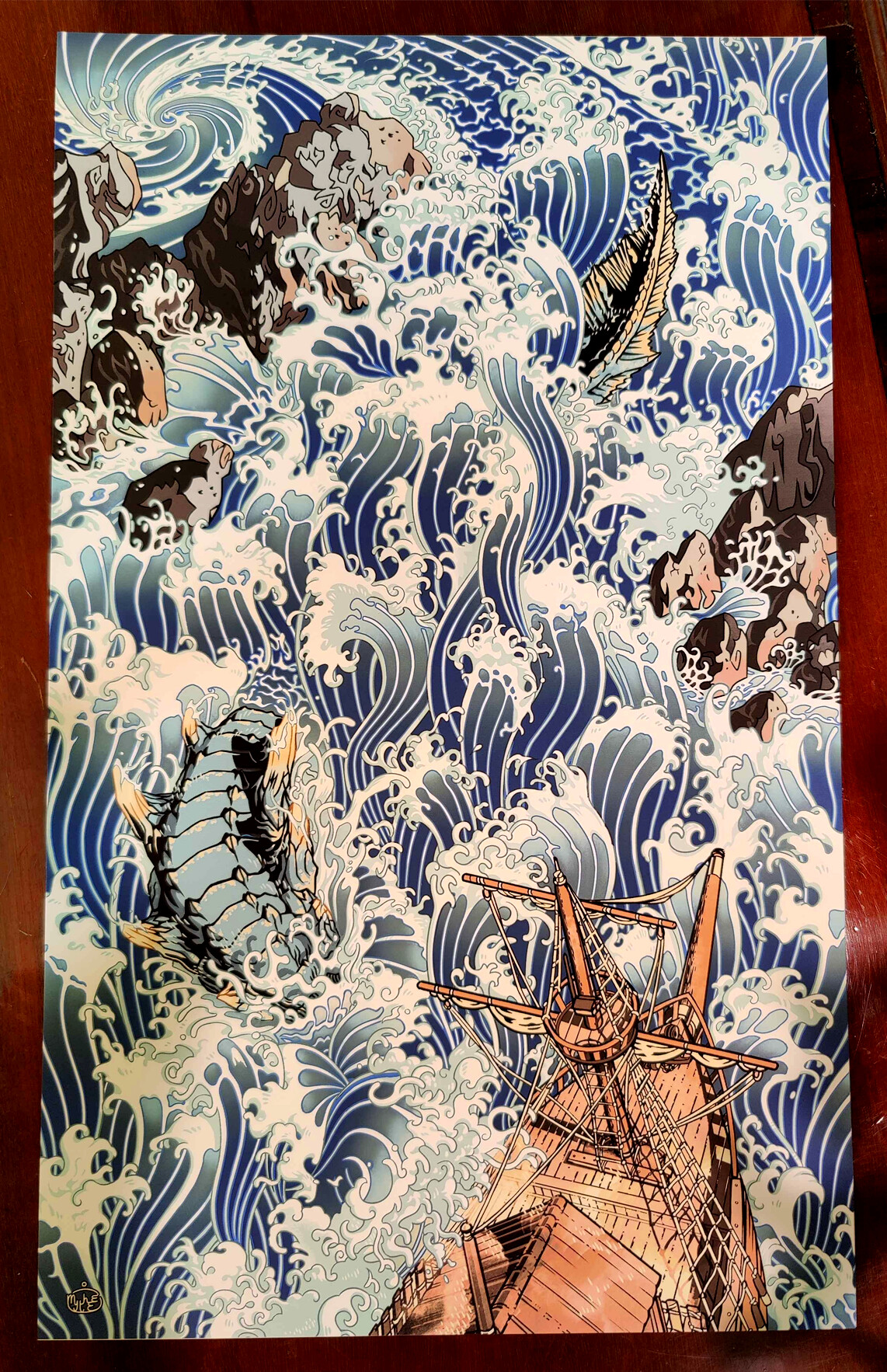 Commission work in the Horimono style.