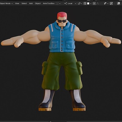 Blockshape Major Metallitron Character in Dragon Ball using Blender - WIP
