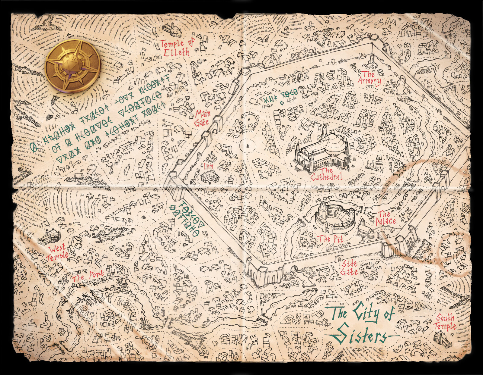 City of Sisters Map(Quest End Whiskey)