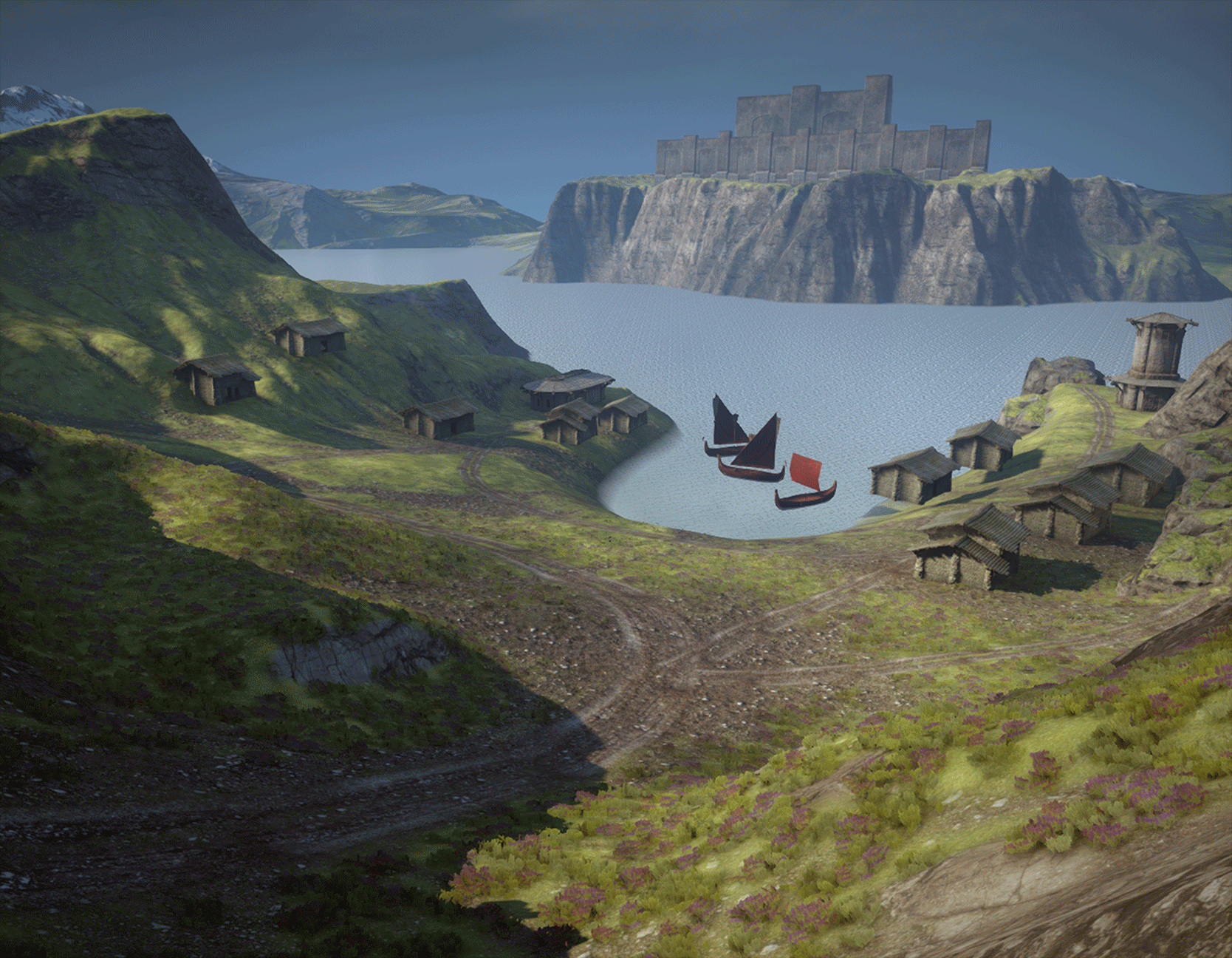 Quick paintovers like this help to convey the story of a place, so that environment artists can build with purpose. 