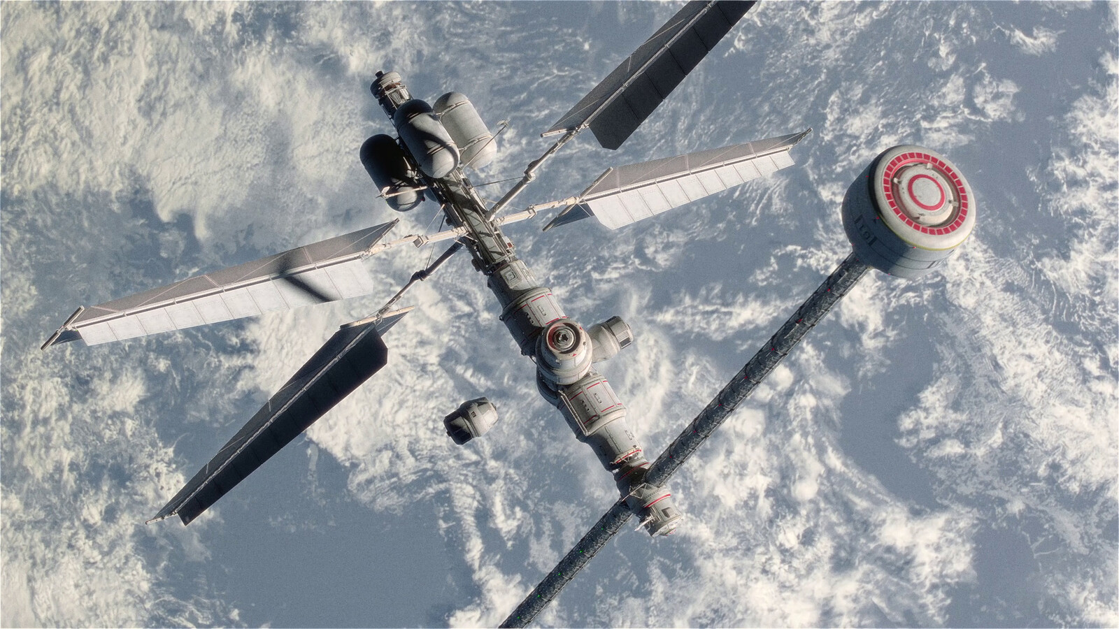 Crewed spacecraft docking to the station.