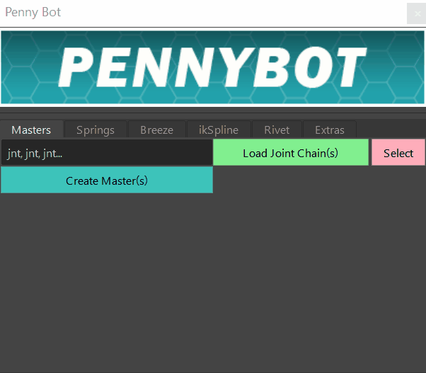PennyBot UI - Rigging Suite Front-End