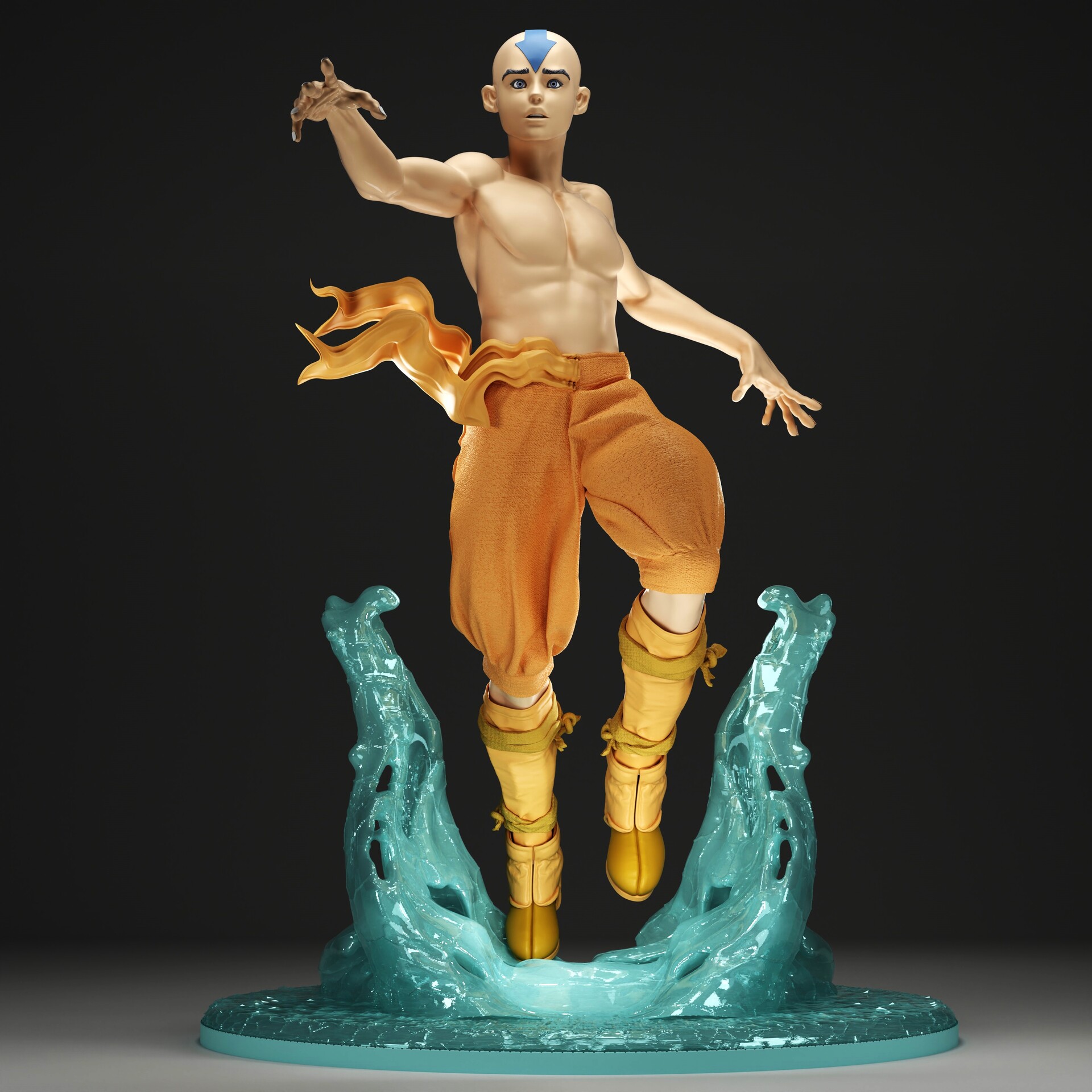 ArtStation - Aang - Avatar Fanart - 3d print