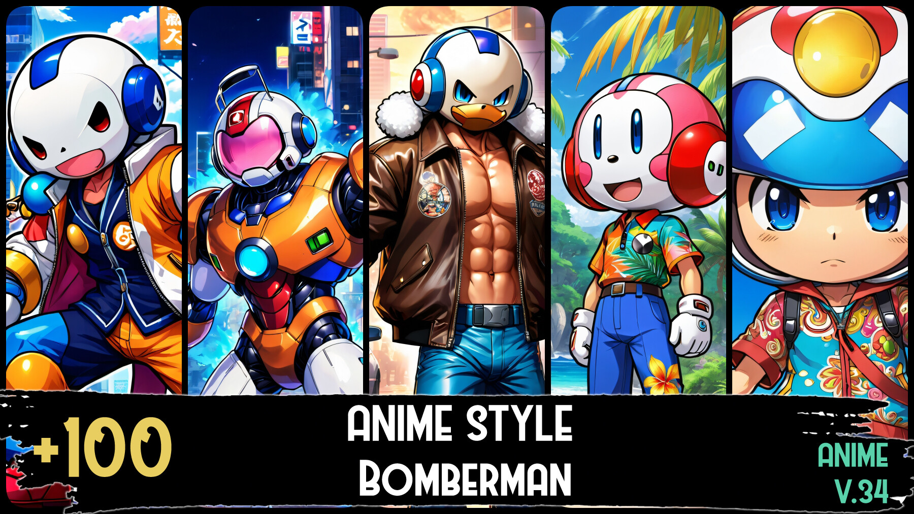 JirenArt - 110 Bomberman | 4K Resolution | Anime Style V.34