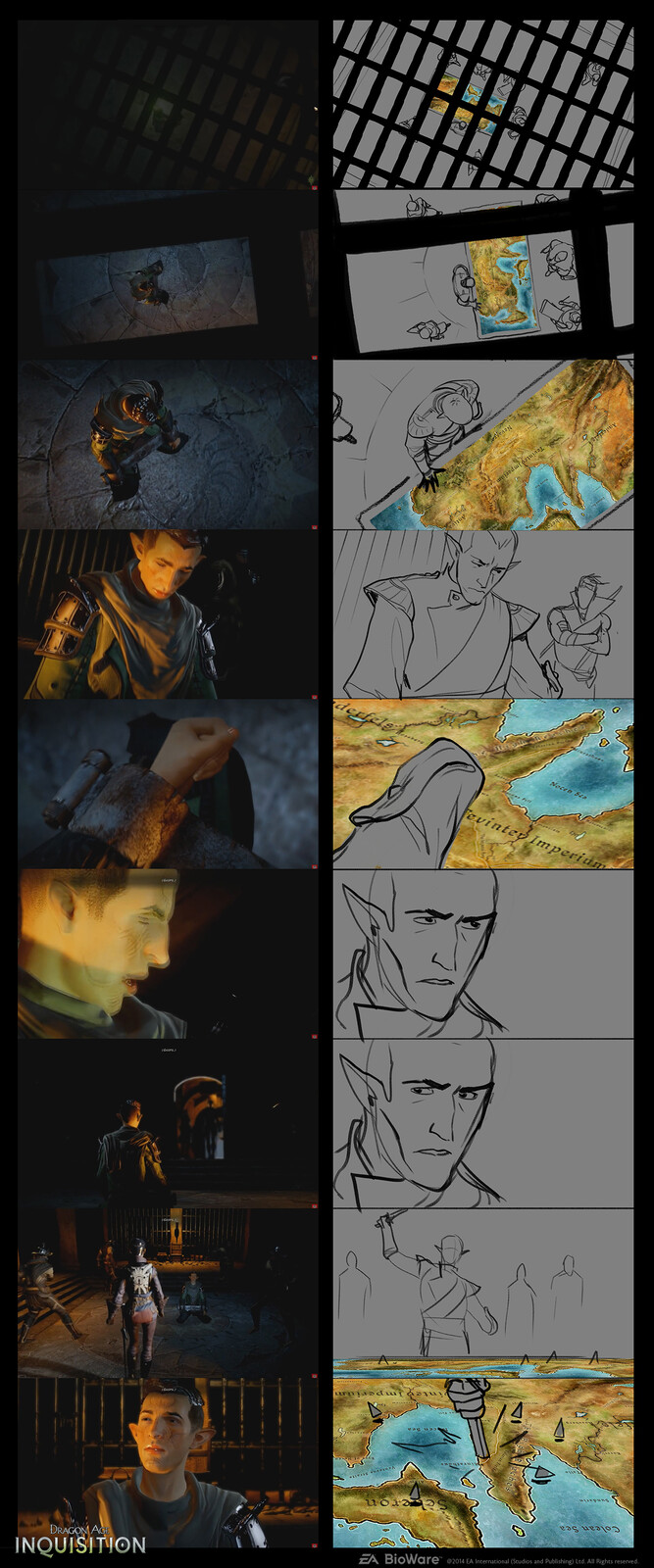 The final scene was designed to replicate the opening scene.