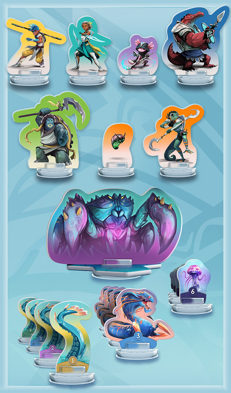 Hero and enemy standees