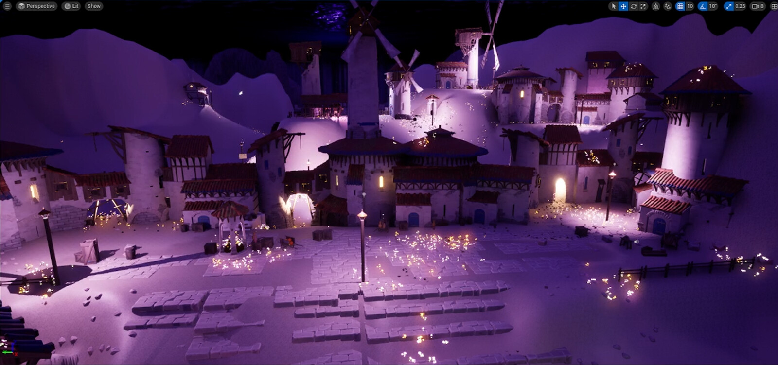 This once harbor village now sunk into the deep ocean only surviving off the light of an orb.
