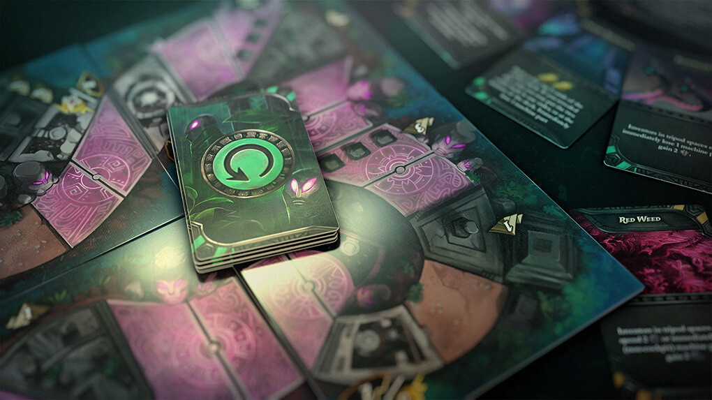 Event cards and Machu Picchu racetrack