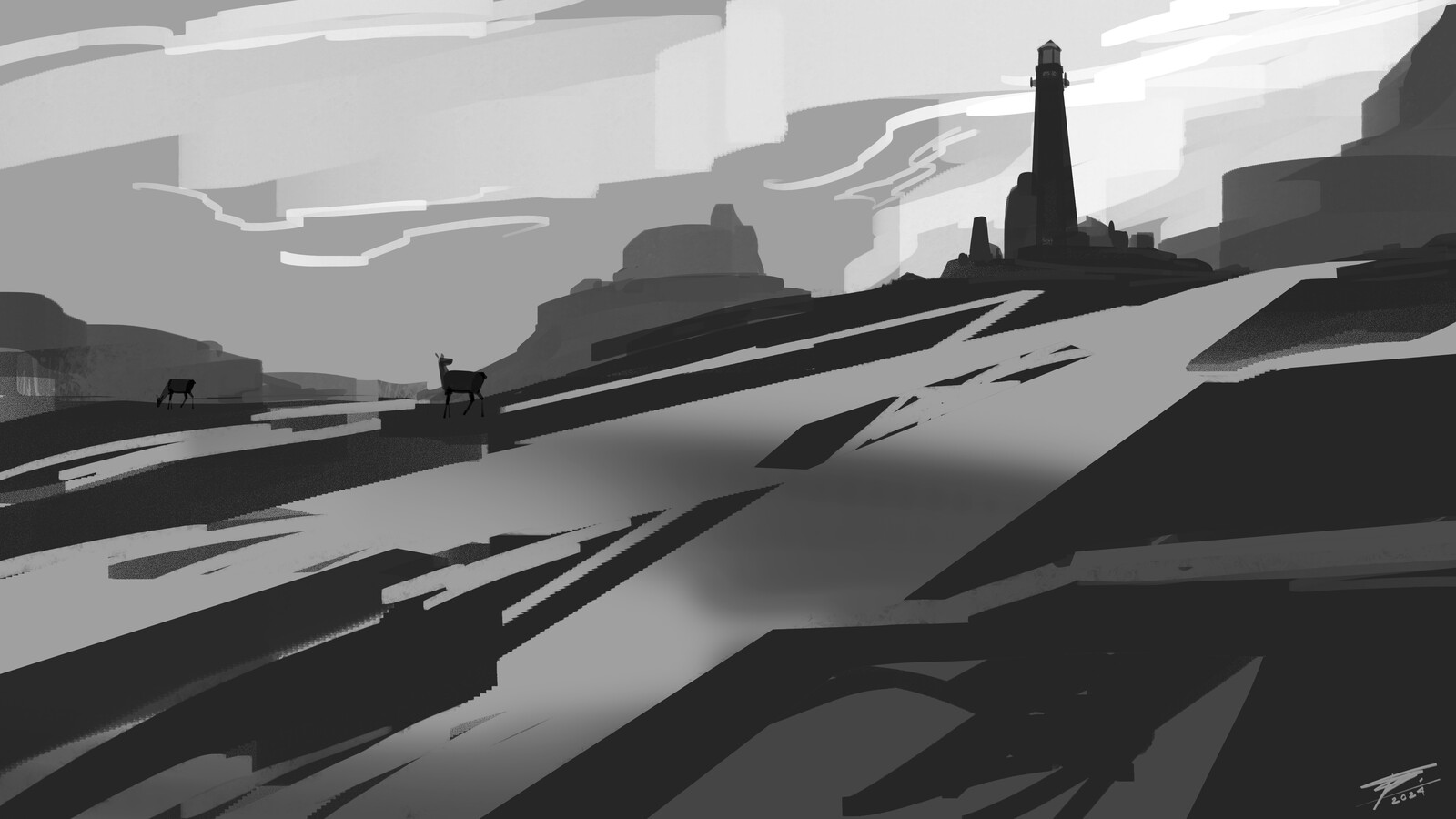 Lighthouse Sketch Frame