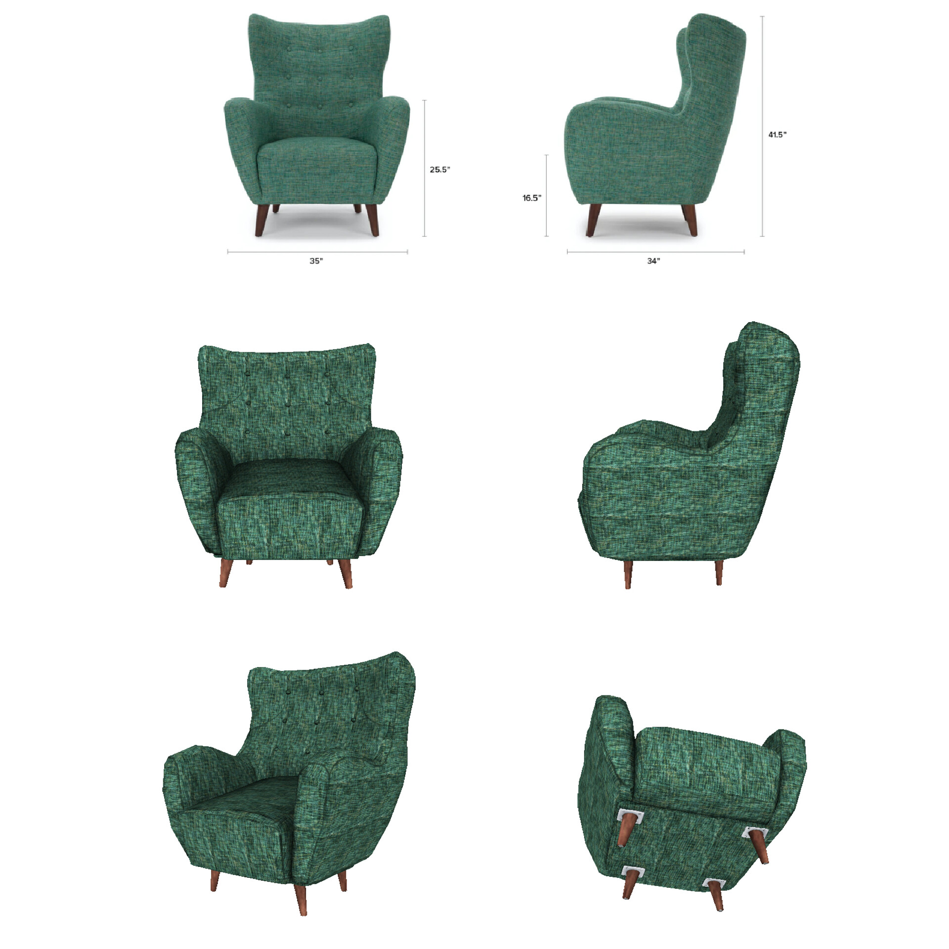 ArtStation Mod Spearmint Aqua Armchair