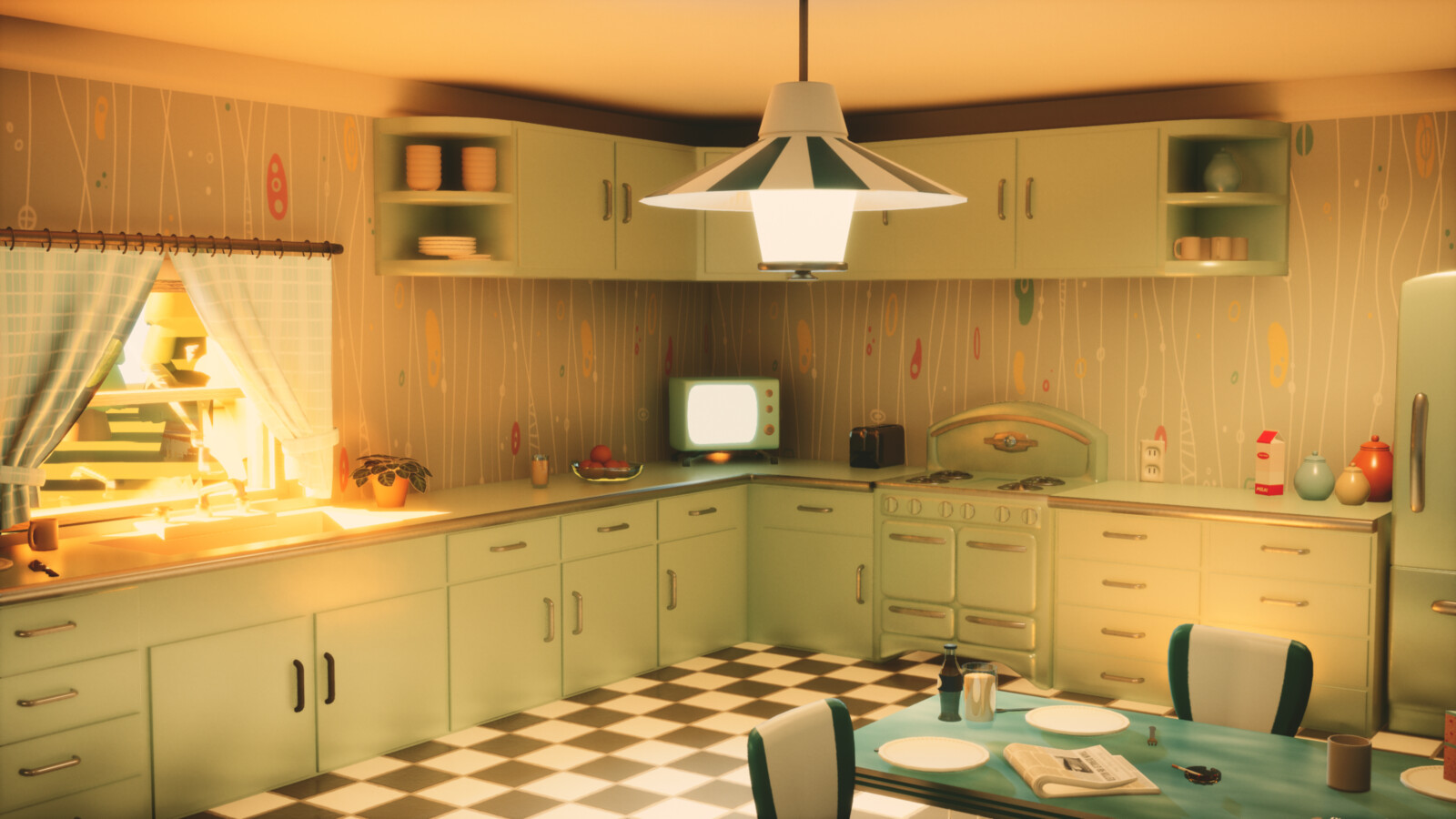  Cozy 50's Kitchen