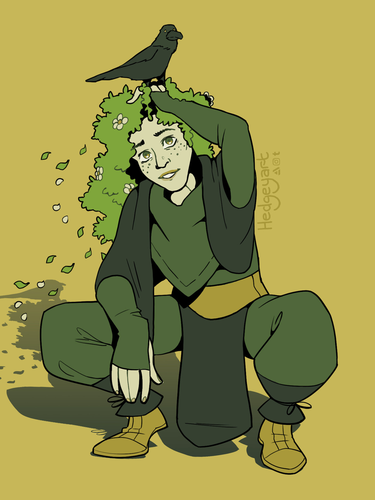 "Flower (and Bird) Power" Fern for impossiblysc