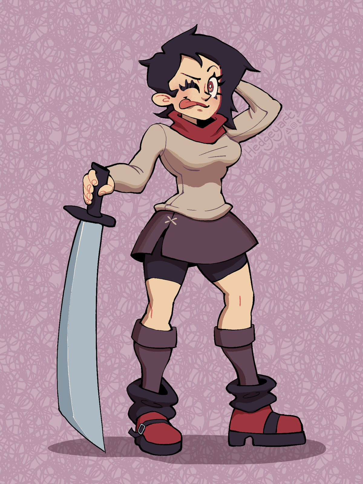 "Gal with big ol' sword" April for MsM