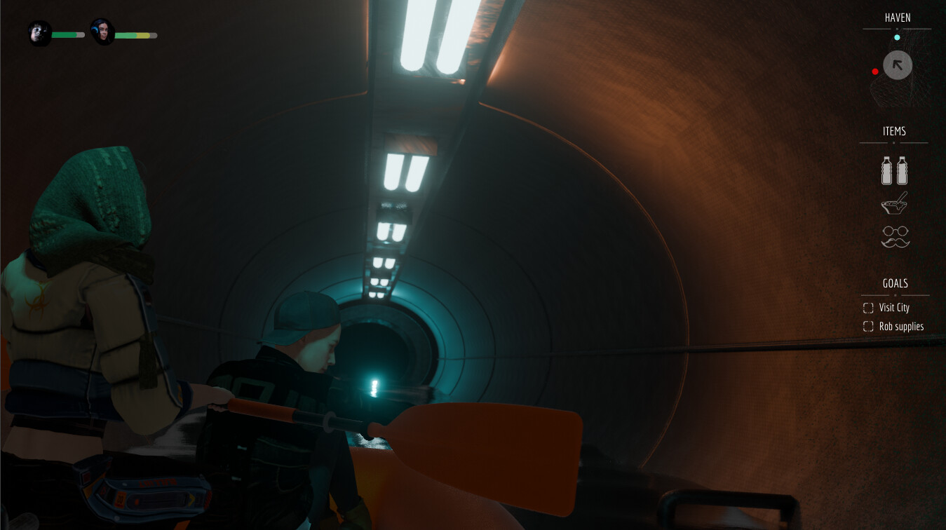 Flooded tunnel