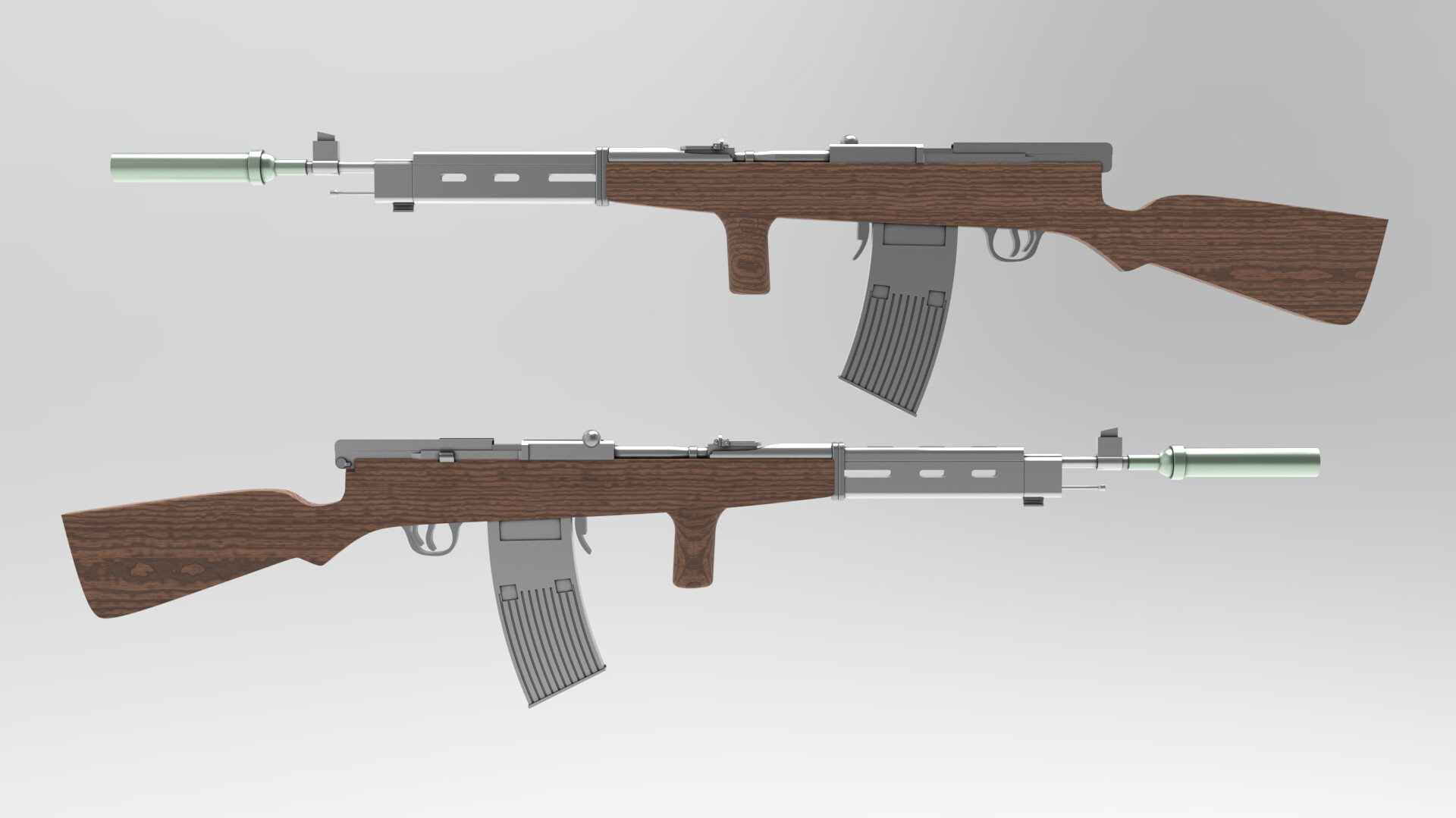 ArtStation Fedorov Avtomat with Dyakonov Rifle Grenade Launcher