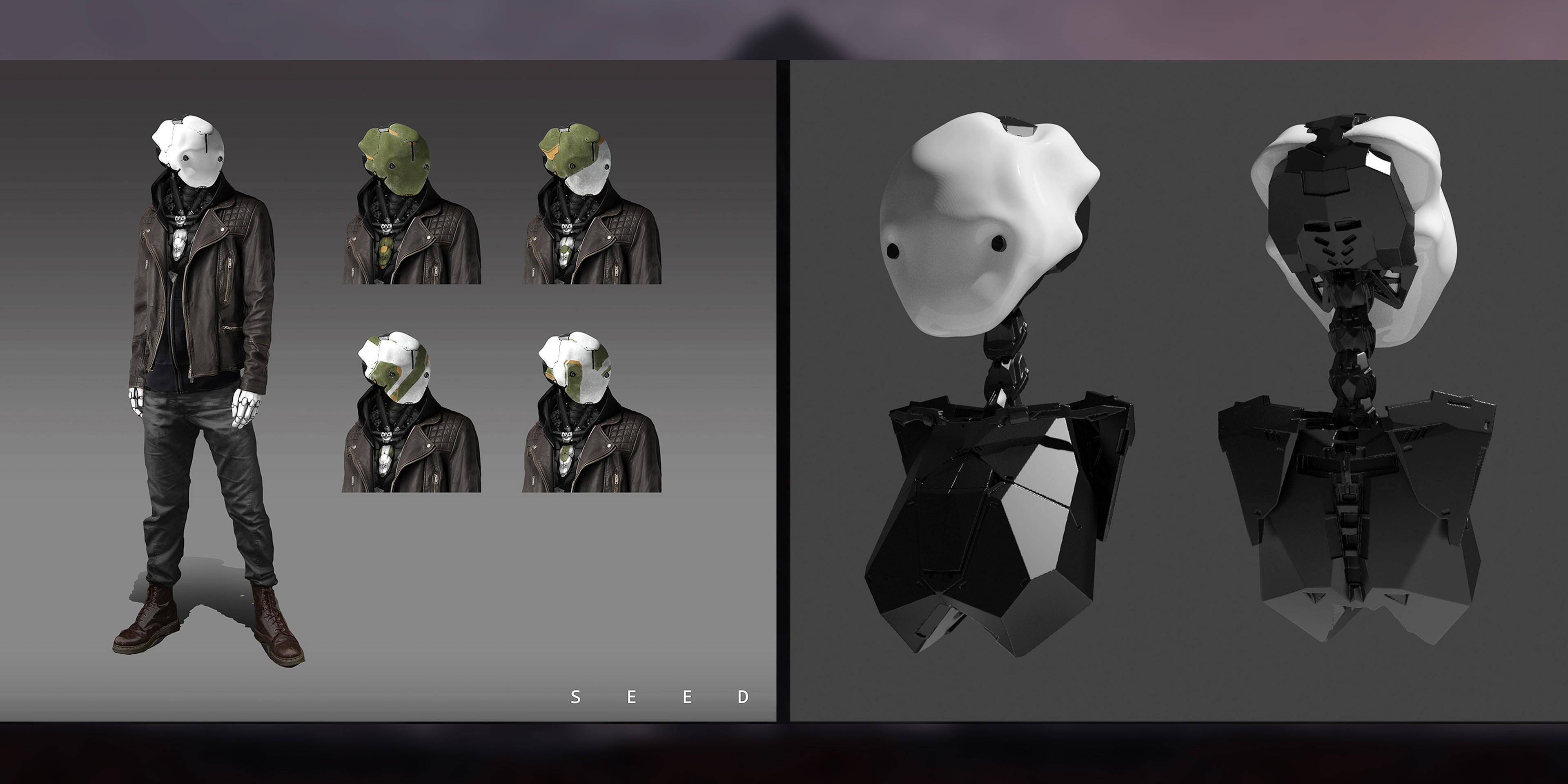 Character concept and vr sculpt block-in