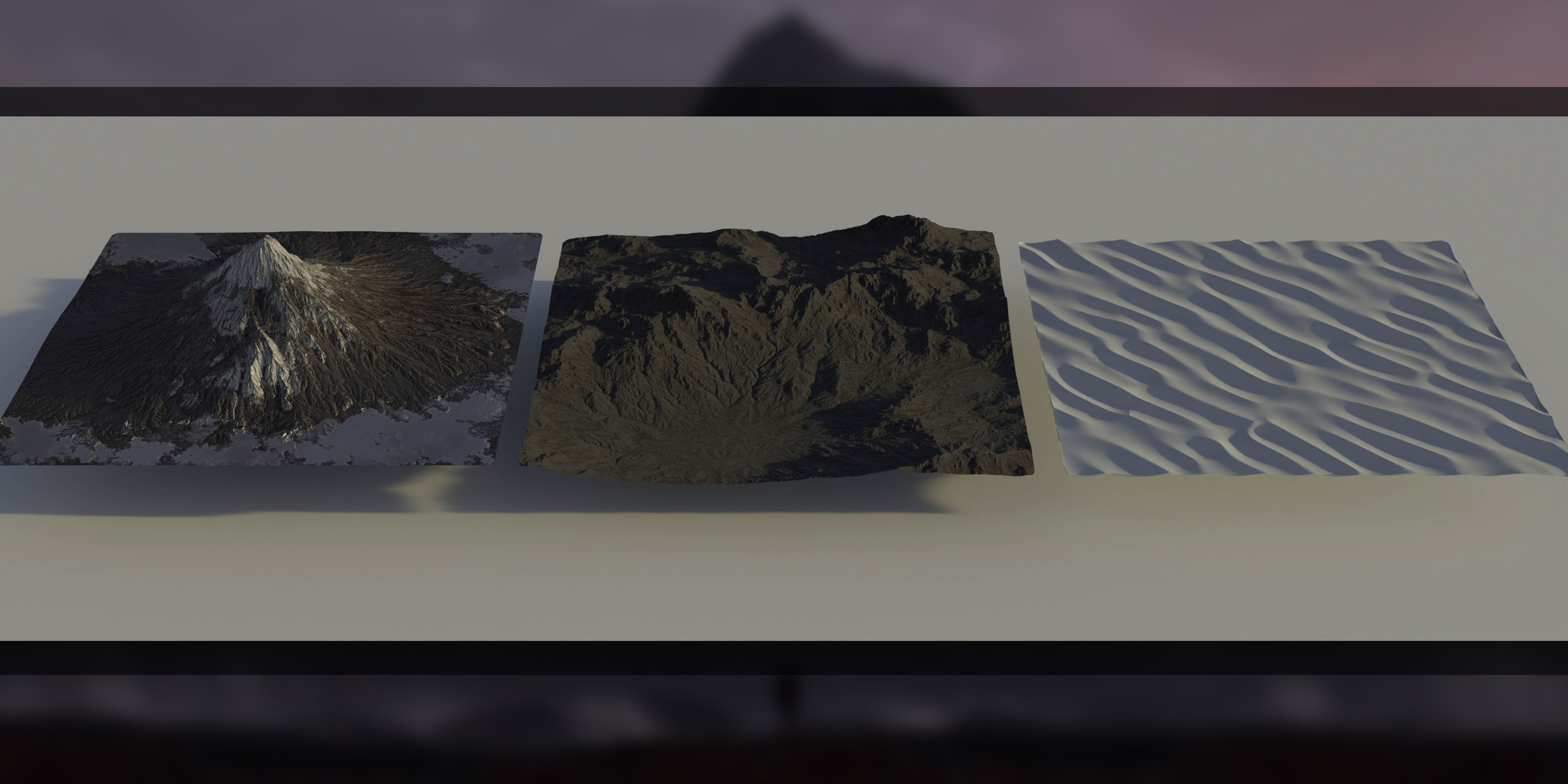 Landscape asset samples for backgrounds