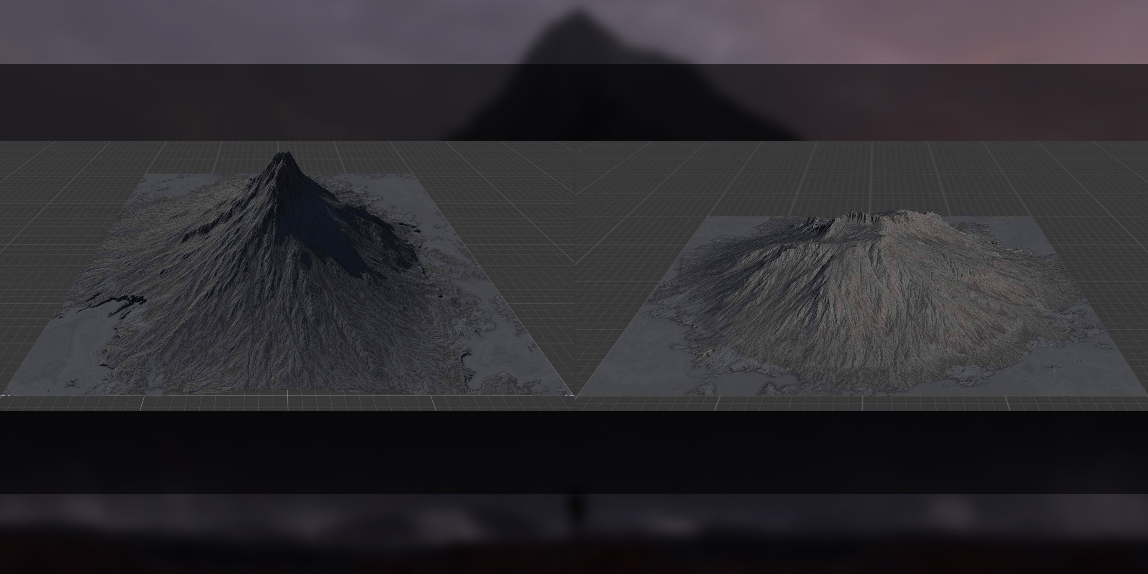 Landscape asset samples for backgrounds