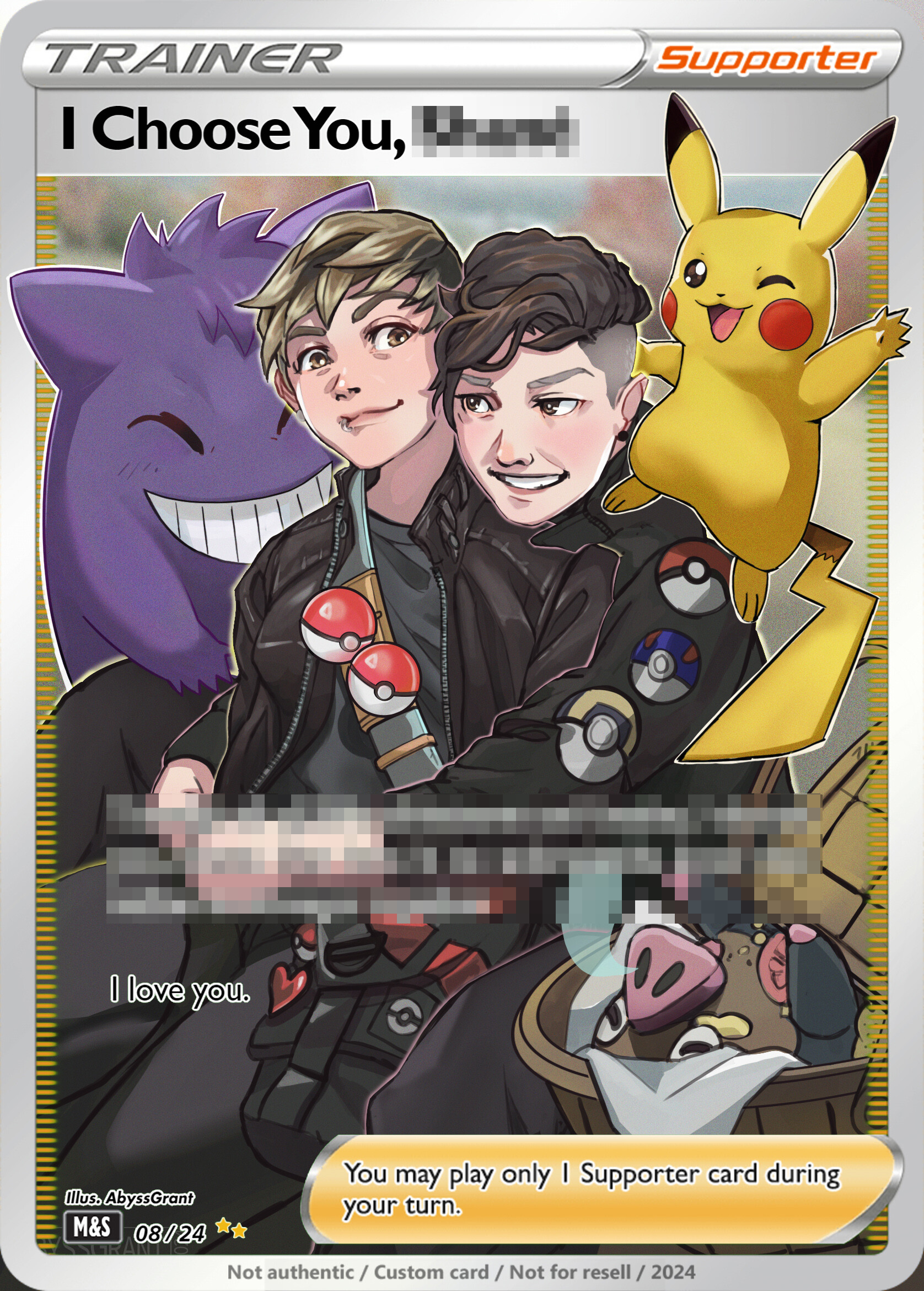 couple pokemon card Custom Couple Pokemon Cards main image 1