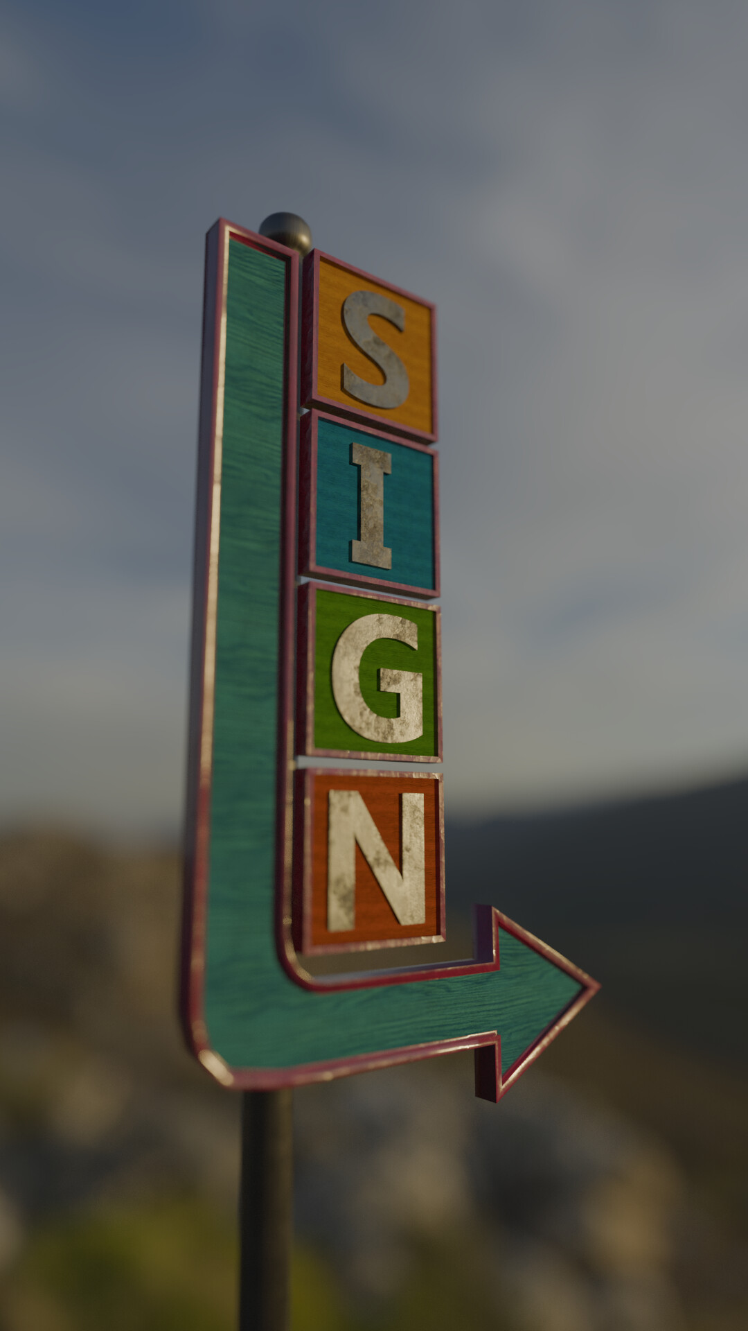 ArtStation - 3D Model Sign with style texas