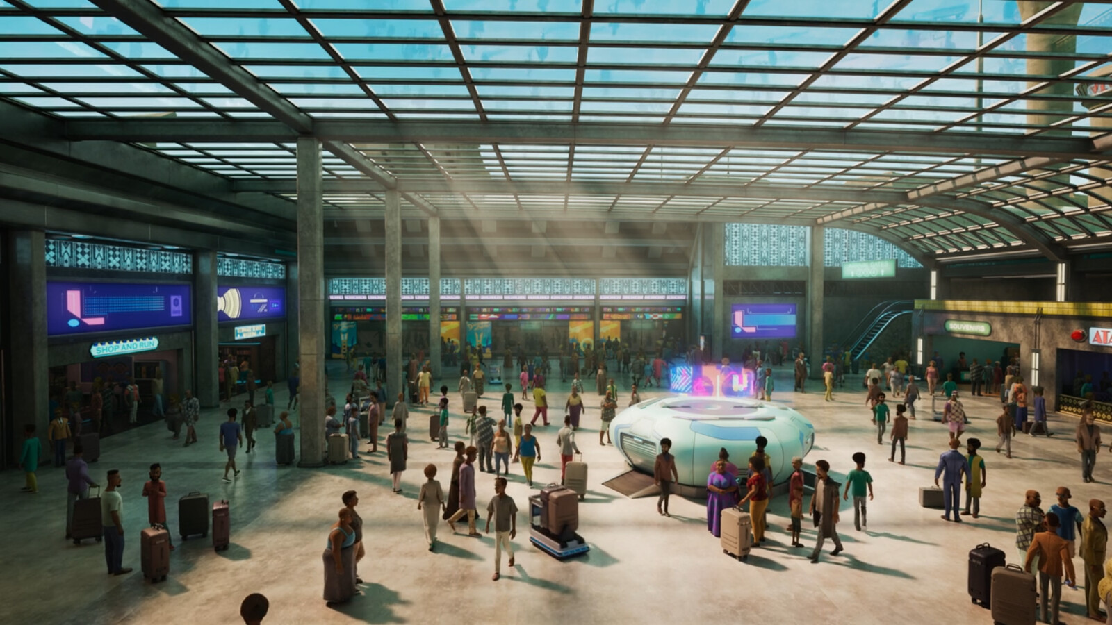 Airport interior modeling