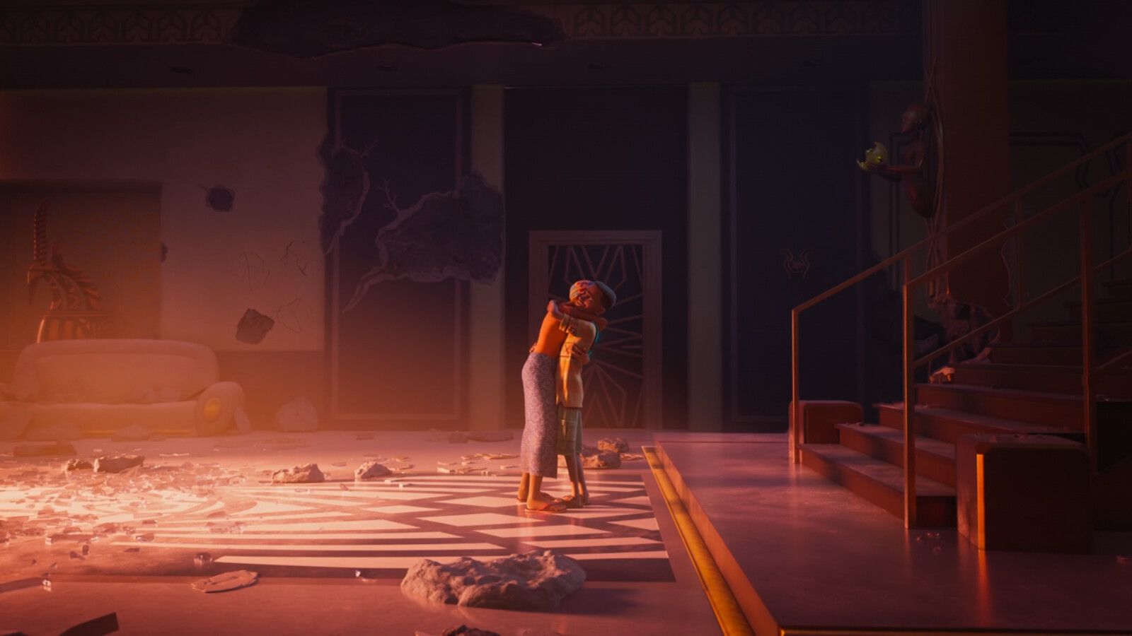 Damages sculpting and debris set dressing