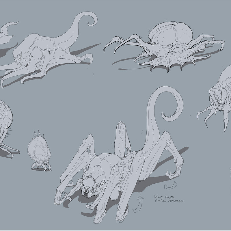 Early Creature Sketches for Last Expedition
