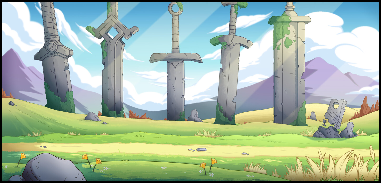Sword Monument Background
