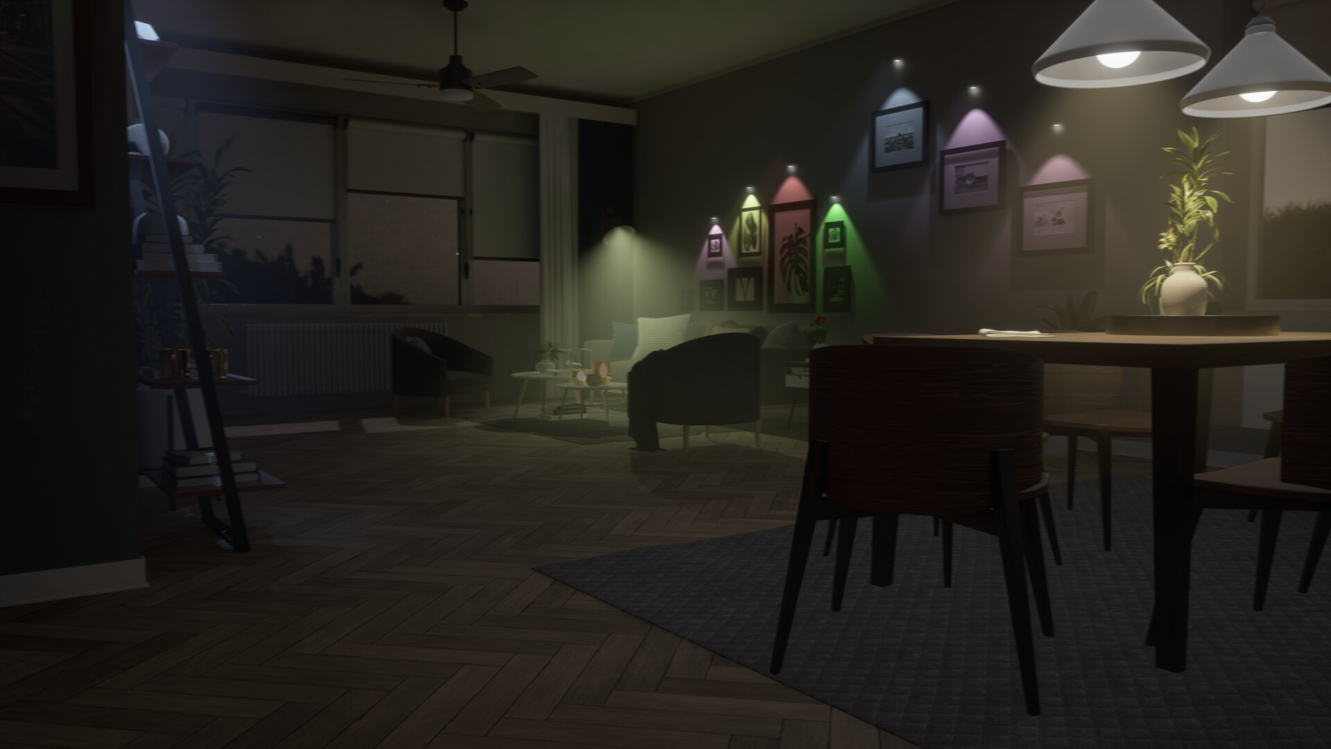 ArtStation - Interior room night lighting in unreal