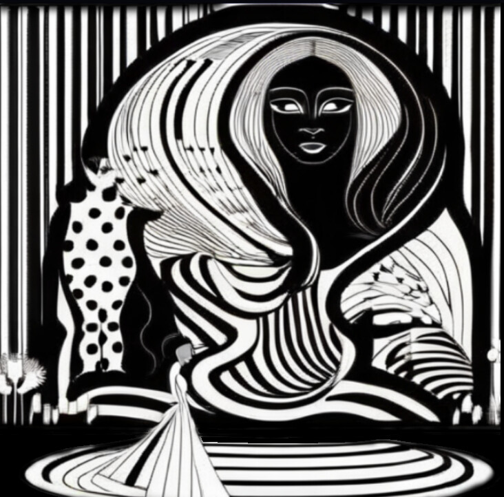 Exploring the collective unconscious and confronting the shadow self.  Created combining traditional and muro paint (deviantart)