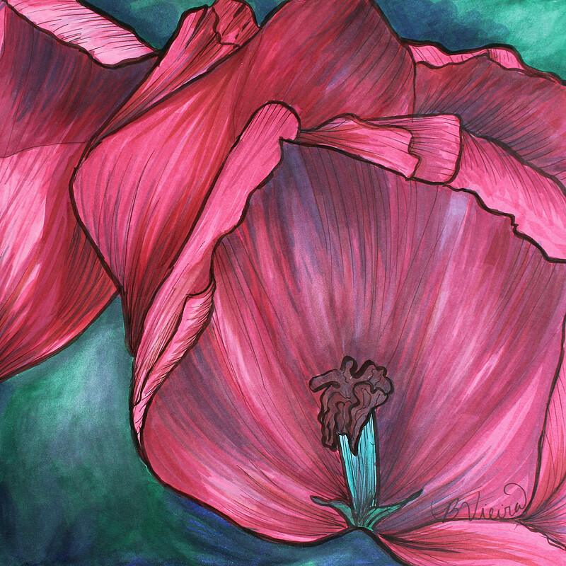 Inside Look - Marker Flower Drawing