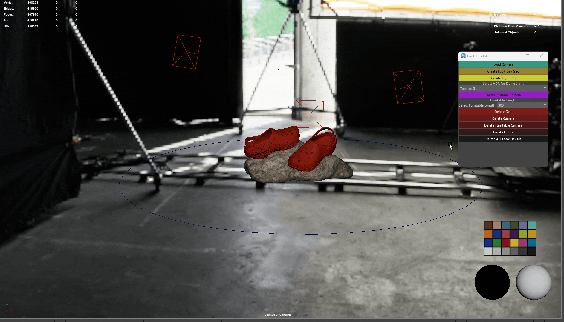 Create a turntable camera with animation with adjustable time lengths